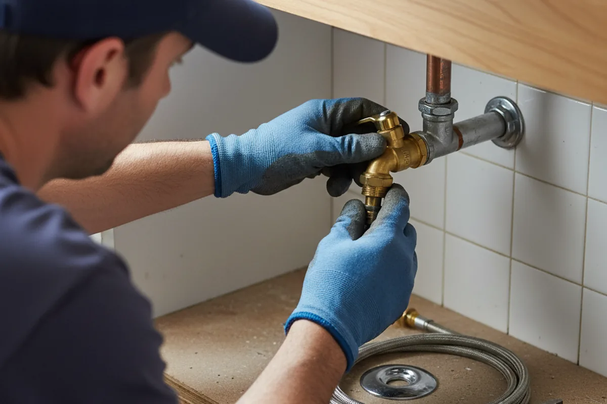 Shutoff valve and fitting work during Emergency Plumbing in Welches